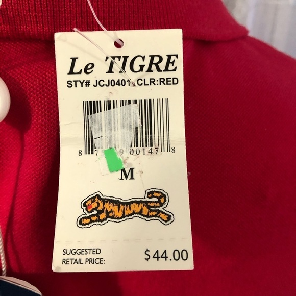 Le Tigre red polo crop shirt -  tiger SZ M classic - Picture 7 of 13